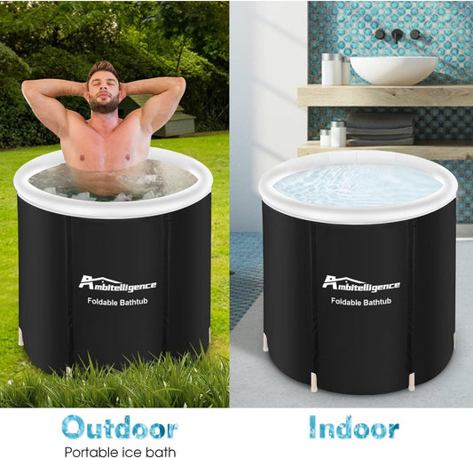 5-layer Insulated Collapsible Ice Bath/Cold Plunge Tub (with protective lid)