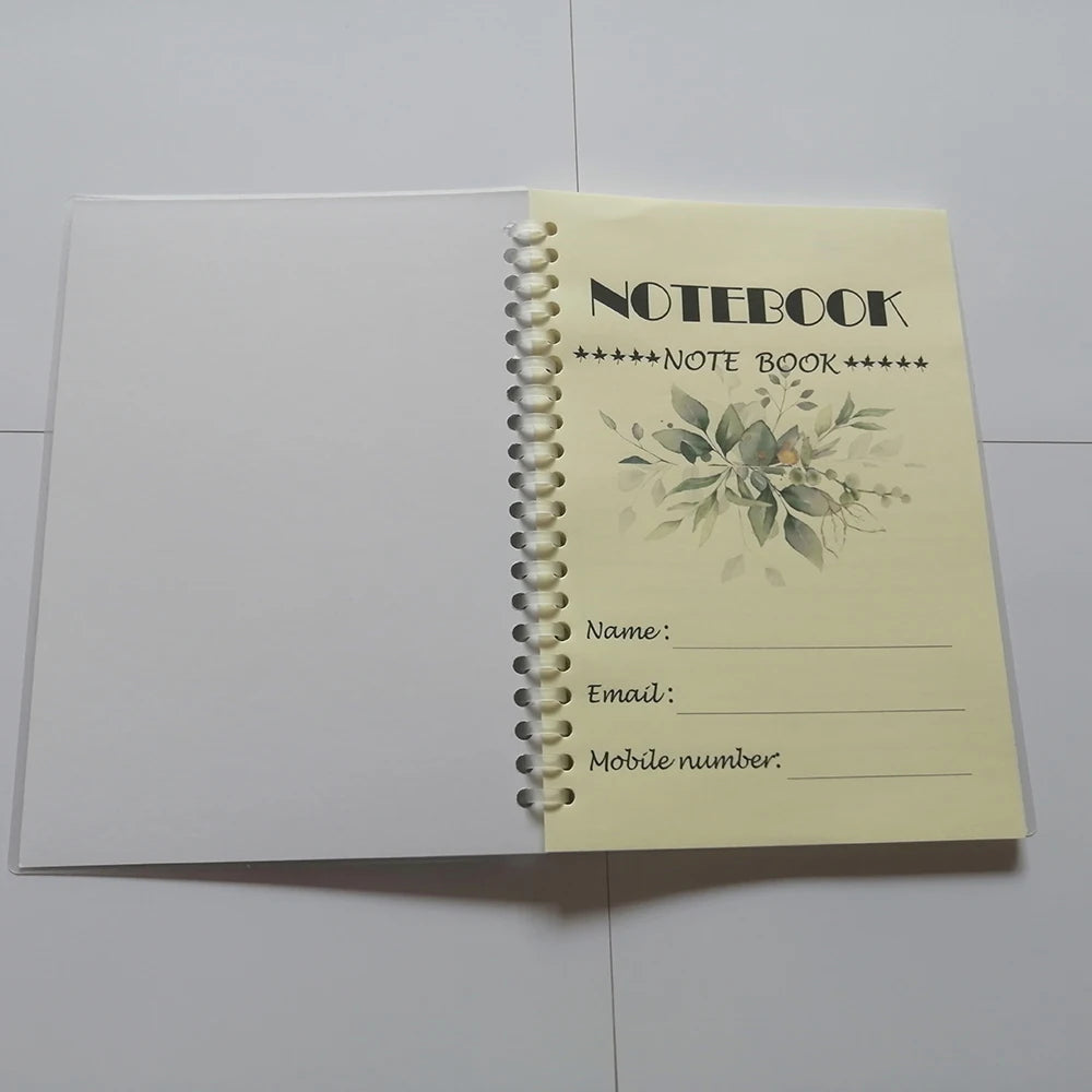 A5 Modern Initial Lined Page Spiral Notebook