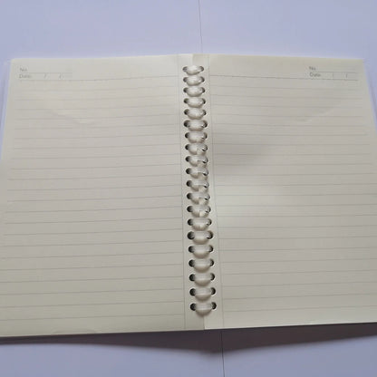 A5 Modern Initial Lined Page Spiral Notebook